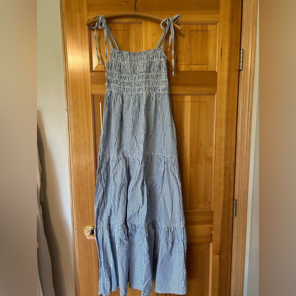 Next Blue and White Striped Dress